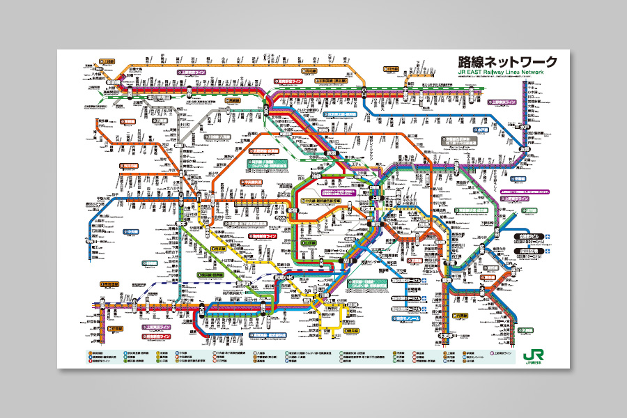 株式会社ジェイアール東日本企画様　[鉄道車両業務用ステッカー製作]　路線図